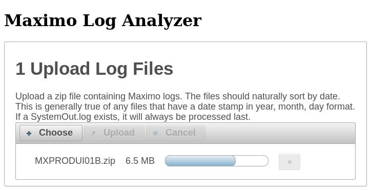 Maximo Log Analyzer