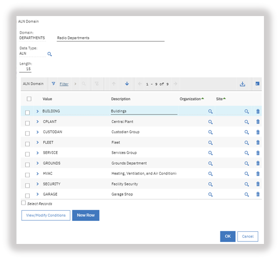 Graphical user interface, table